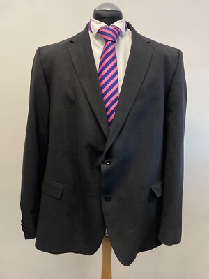 DIGEL SUIT JACKET/BLAZER W. STRETCH IN BLACK/WHITE SIZE 52R BNWOT (0281)