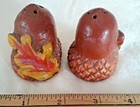 Vintage Ceramic Salt & Pepper Shakers shaped like Acorns – fall motif — photo 2