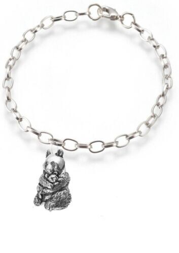 A10 Panda English Pewter Anklet / Bracelet Handmade in Sheffield - Picture 1 of 1