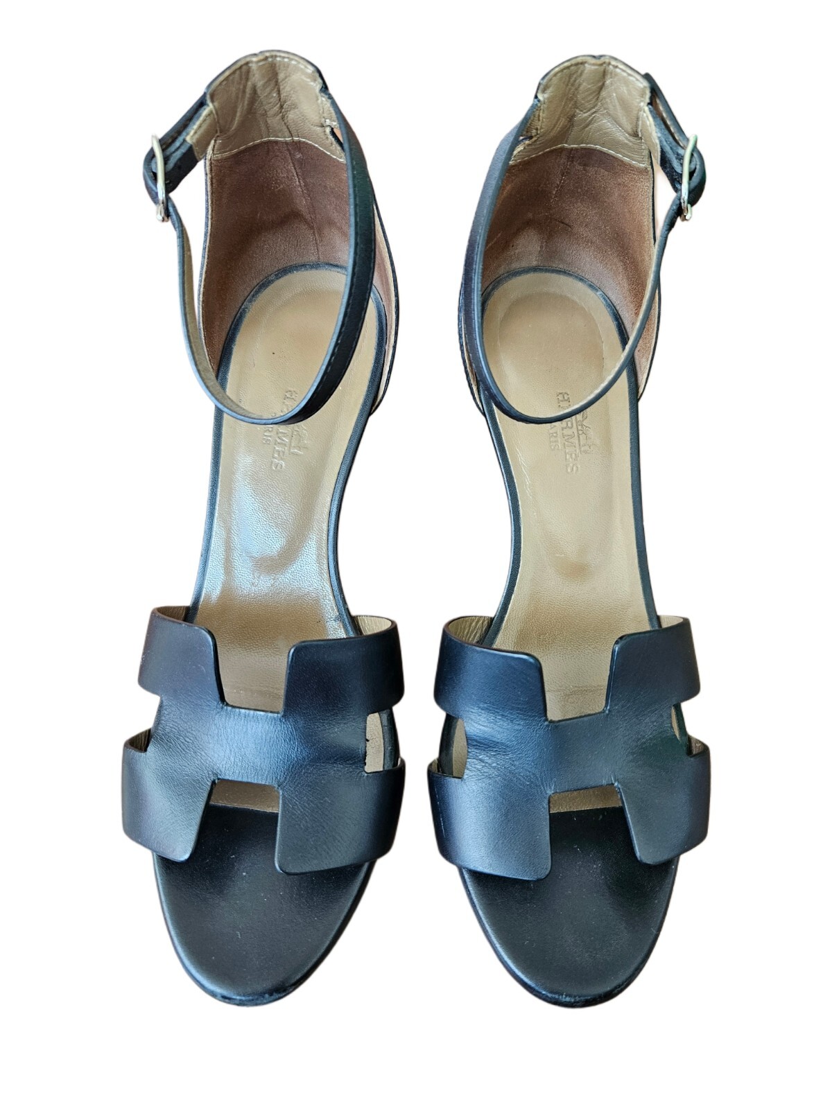 Hermes Black Legend Ankle Strap Sandal Elegant Designer Heels
