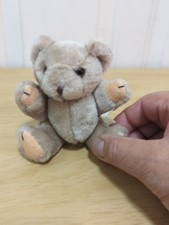 Vintage Tiny Brown Teddy Bear 5" Siting Jointed