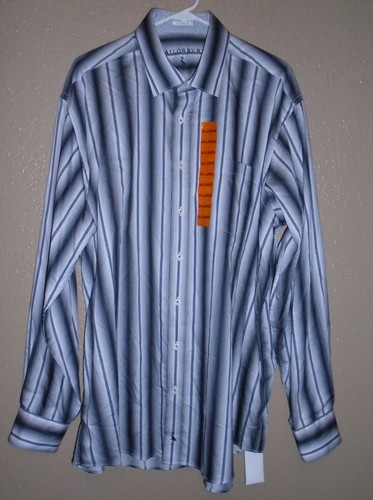 TAILORBYRD Shirt Mens COTTON STRIPED Multi-Colored Button Front XXL NEW