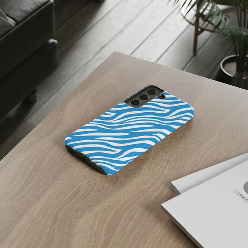 Light Blue Zebra Print Phone Case, for iPhone, Samsung Galaxy, Google Pixel - 第 219/243 張圖片