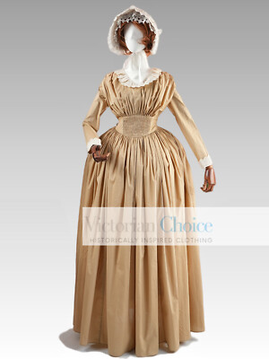 Victorian Dickens Old West Pioneer Prairie Cotton Cape Dress  display picture 1