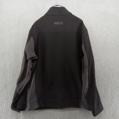 Minnesota Wild Jacket Mens XL Black Full Zip Shell Fleece Logo Enbroidered - Picture 7 of 8