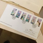 Guernsey FIRST DAY COVER 2002 FDC Set (6) Queen Elizabeth II Golden Jubilee WCP