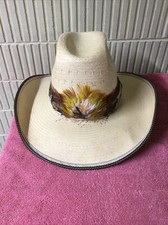 BRADFORD Glyco-Tite Long Oval 71/4 Cowboy Hat with Feathers -