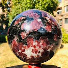 14.16LB Natural astrophyllite quartz "fireworks stone" crystal ball therapy 290