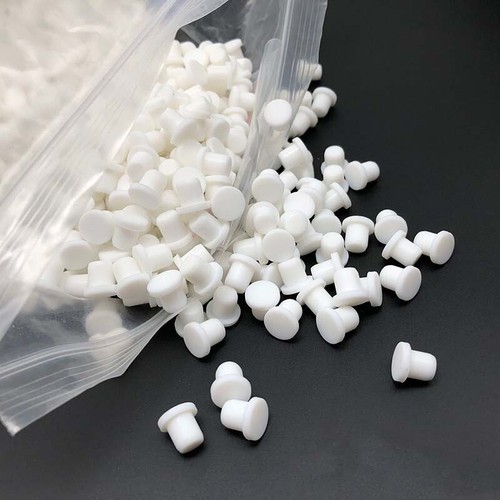 White Round Silicone Seal Hole Plug Blanking End Cap Solid/With Hole 2.7mm~8.5mm - Picture 11 of 12