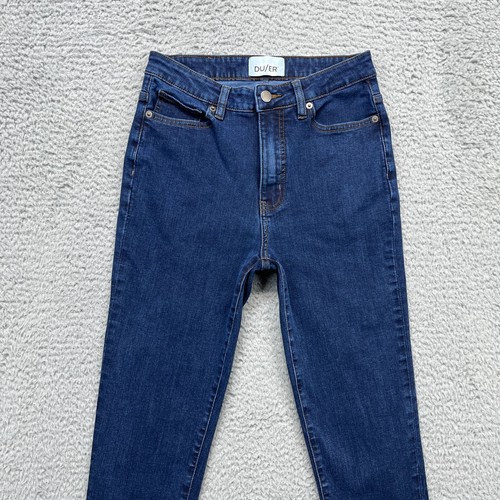 DU/ER Performance Denim High Rise Skinny Jeans Womens 27x31 Dark Stone Stretchy - Picture 2 of 17