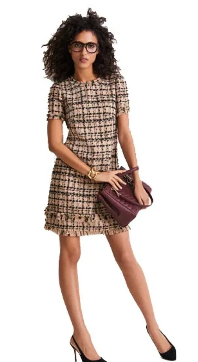 Kate spade bicolor tweed clearance dress