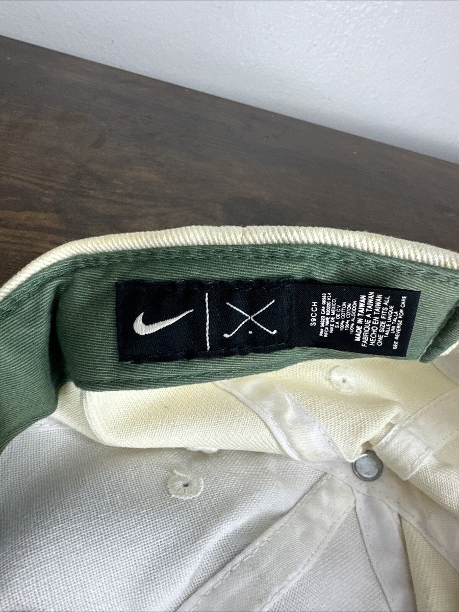 Nike Golf Tour Hat Vintage 90s White Black Tiger Woods