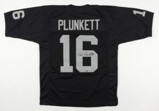 Jim Plunkett Signed Oakland Raiders Custom Jersey Schwartz Sports COA HOF NFL
