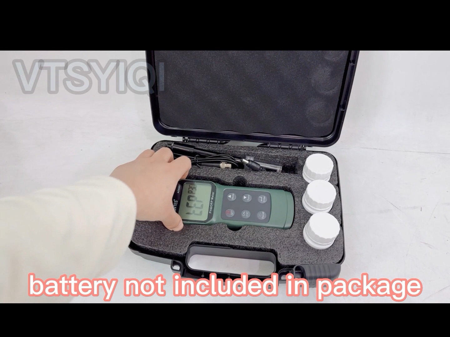 Portable PH Meter Tester Digital Temperature Meter with Calibration Solution