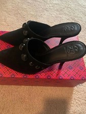 NEW Tory Burch BLACK Mules With Heels US 8 Est. Retail Price: 378.00