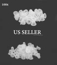 100pcs Microblading Pigment Cup Caps Silicone Tattoo Ink Holder Tattoo Supplies 