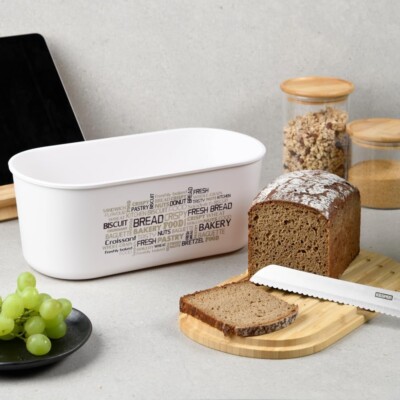 Kesper Brotbox Kunststoff (PET) mit Deckel aus Bambus 34x14 x18 cm   38500