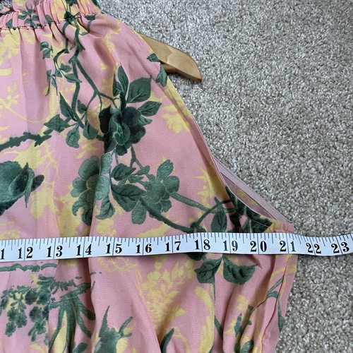 ASOS Design Chiffon Gathered Waist Halter Jumpsuit Floral Print Maternity 14 - Imagen 7 de 10