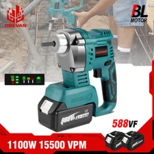 1100W Cordless Electric Concrete Vibrator Cement Mixing Tool With 2 Battery