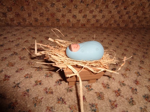 SEAGULL BOOK THE LAST STRAW MANGER AND BABY JESUS SET NATIVITY ONE SILENT NIGHT - Picture 2 of 5