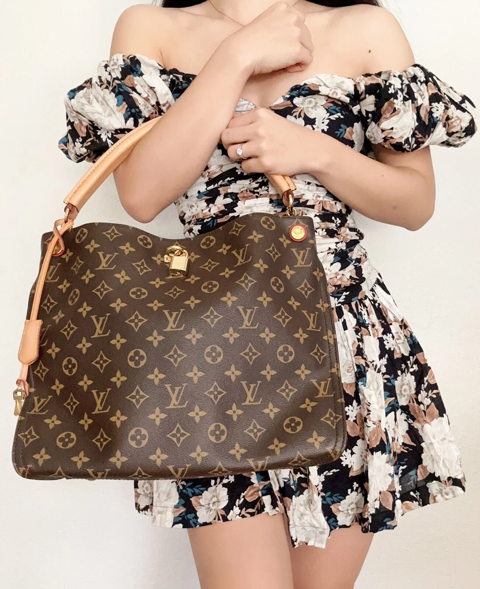 LOUIS VUITTON Graceful PM Monogram Canvas Shoulder Bag Brown