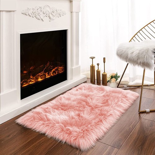 Latepis Faux Fur Sheepskin Area Rugs Soft Shaggy Carpet for Living Room Bedroom - Picture 43 of 219