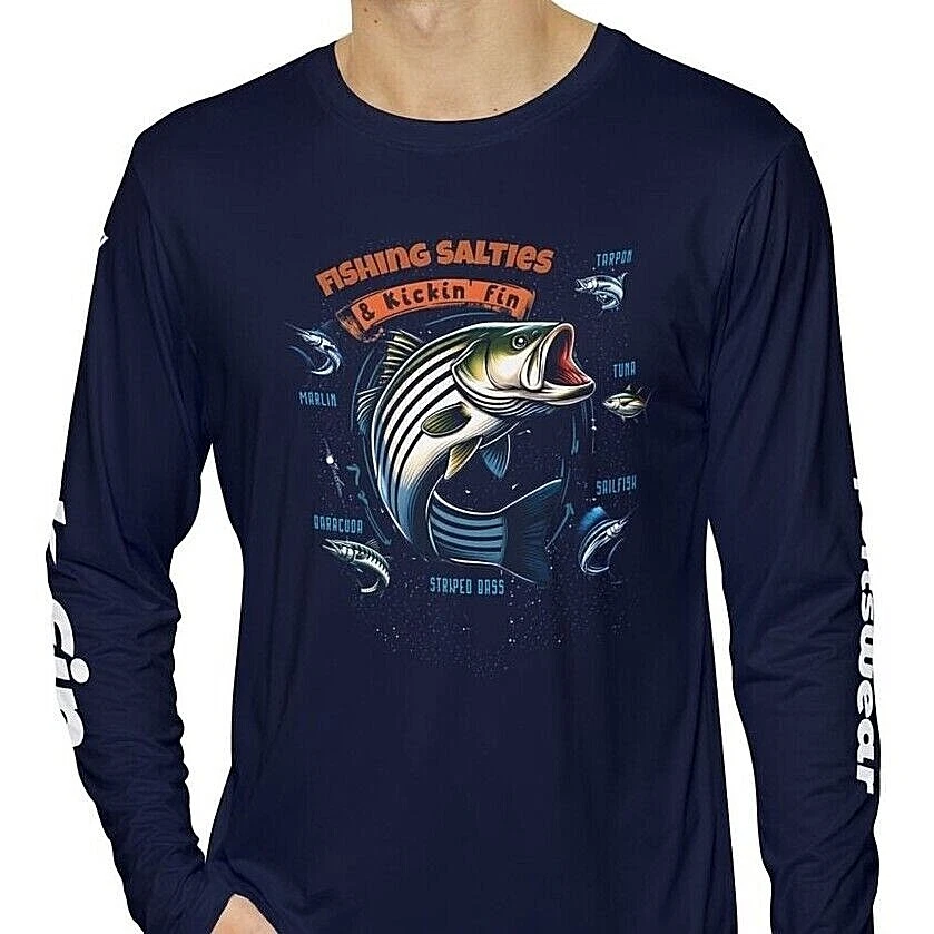 Kick Fin Sportswear Lightweight Moisture Wicking Long Sleeve Fishing T-Shirt