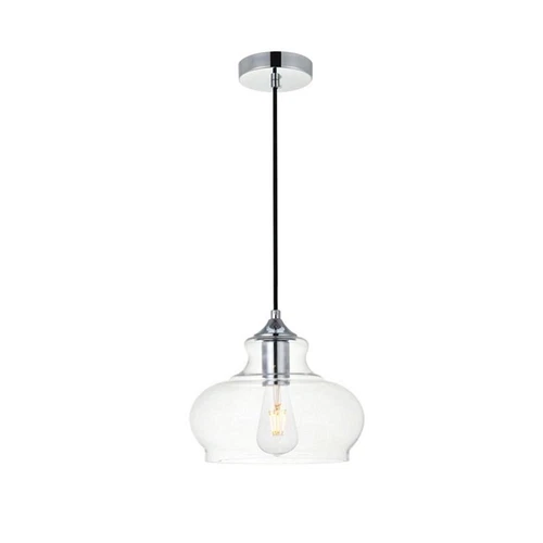 Living District Destry 3-Light Metal Pendant in Black and Clear - Picture 3 of 3