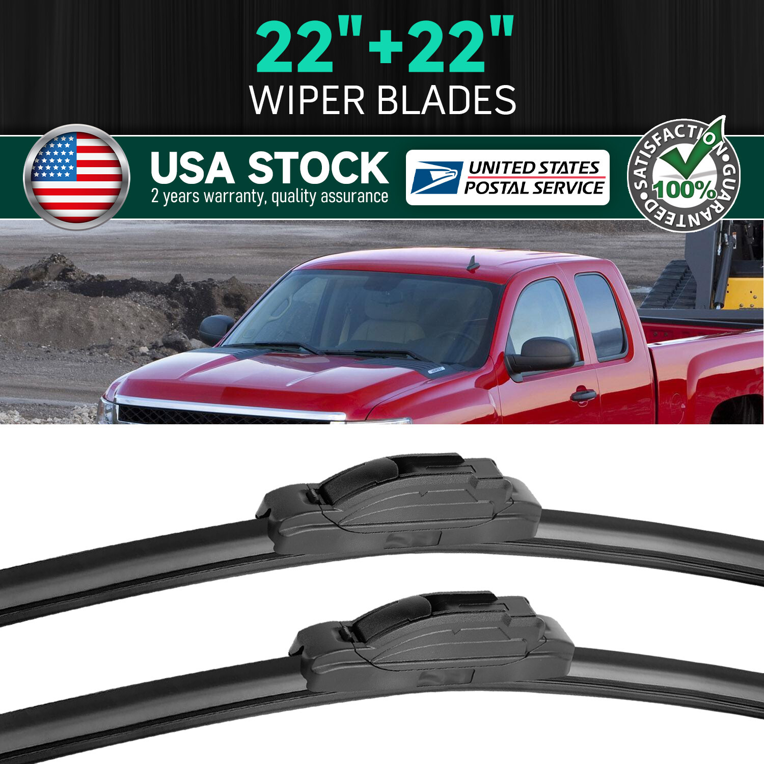 2 PCS OEM Wiper Blades X2 for Ford F150 F250 F350 F450 F550 22+22 Inch