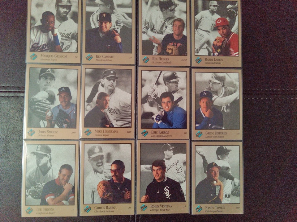 MLB 1992 LEAF Lote de 12 tarjetas de béisbol Lote Leaf Studio 92 casi como nuevo sin duplicados Foto 2 de 3