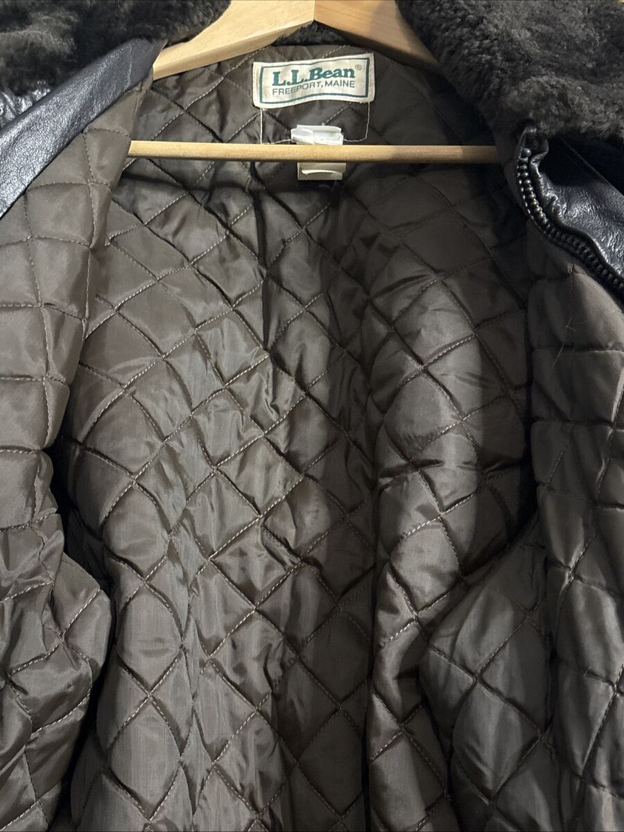 Vintage LL Bean GoatSkin Bomber Jacket USA Sz Large 44 Rare Vintage LL Bean GoatSkin Bomber Jacket USA Sz Large 44 Rare