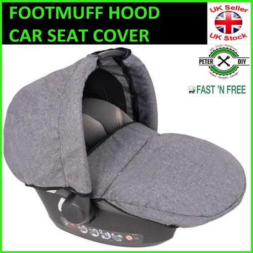 HOOD FOOTMUFF Apron Wind Shield Canopy Shade BABY CAR SEAT COVER Colours - Picture 2 of 13