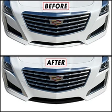 Blackout Delete Overlay for 2014-19 Cadillac CTS Front Bumper Lower Lip