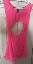 Exposed Hot Pink Stretch Side Cut Lingerie Dress