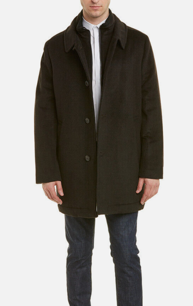 НОВОЕ мужское полушерстяное пальто Macbeth от Hart Schaffner Marx с бирками W цвет Эспрессо XL 40690₽