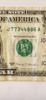 ●ERROR NOTE●$1 Bill,Ink Error,Triple-Double,Fancy Serial Number  J77344886A — photo 4