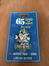 Disneyland 65th Anniversary LOGO MICKEY and MINNIE Disney PIN LR  ** IN HAND**