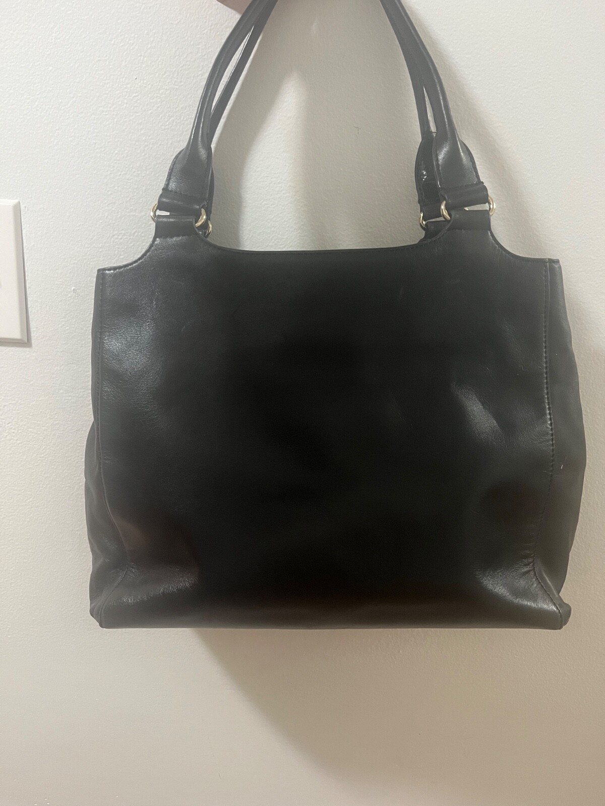 Kate Spade black leather “Hampton road melody” satchel bag