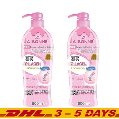 A BONNE MILK Power Lightening Lotion Plus Collagen Moisturizing  2 x 500ml
