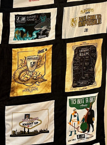 VEGAS GOLDEN KNIGHTS 25 TOWEL KING SIZE QUILT BLANKET #VEGASSTRONG STANLEY CUP - Picture 4 of 4