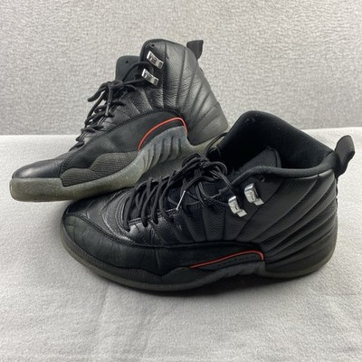 Nike Air Jordan 12 Retro Size 9 Black Red Jumpman Basketball Leather Men Shoes