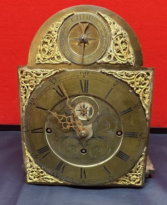 Antique 3 train LONGCASE CLOCK DIAL+movement spares repairs Birmingham made 
