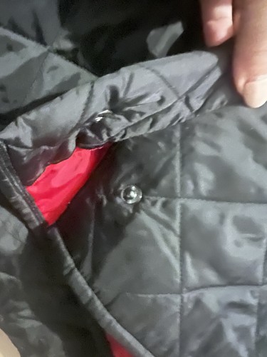 Barbour Liddesdale Jacket Quilted Country Coat Mens Size M Black Red Lining VGC - Picture 5 of 12