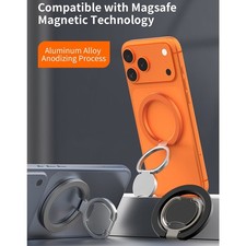 Aluminum Alloy Magnetic Phone Ring Holder with Kickstand for Easy Viewing