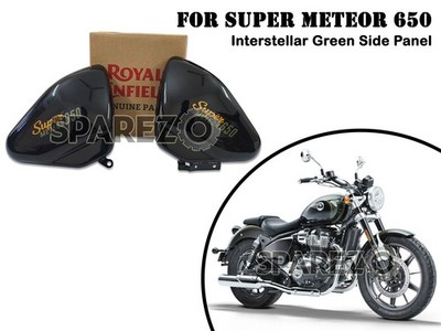 Genuine Royal Enfield Super Meteor 650 Interstellar Green Side Panel LH & RH