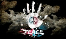 Bandiera della pace con occhielli - Stampa digitale 150 cm x 90 cm