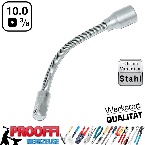 Flexible VerläNgerung Biegsame Stecknuss Adapter 3/8 Ratschen Antrieb 200Mm Lang-image