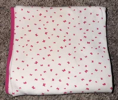 Carter's White Pink Butterflies Butterfly Knit Receiving Swaddle Blanket Lovey