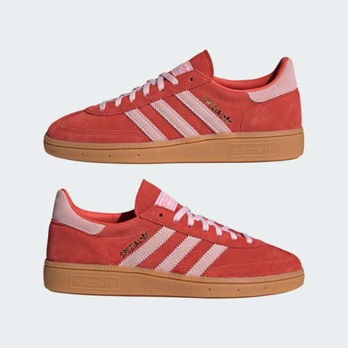 Adidas W Handball Spezial Sneakers Shoes Bright Red/Clear Pink IE5894 US 4-10 - Picture 4 of 9