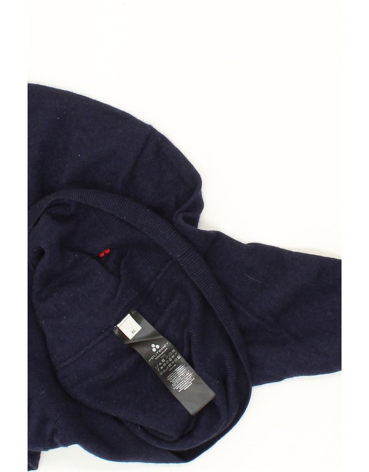 PEUTEREY Womens Crew Neck Jumper Sweater UK 18 XL Navy Blue Wool XO10 image 3